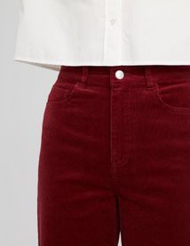 Pantalon wide leg en velours