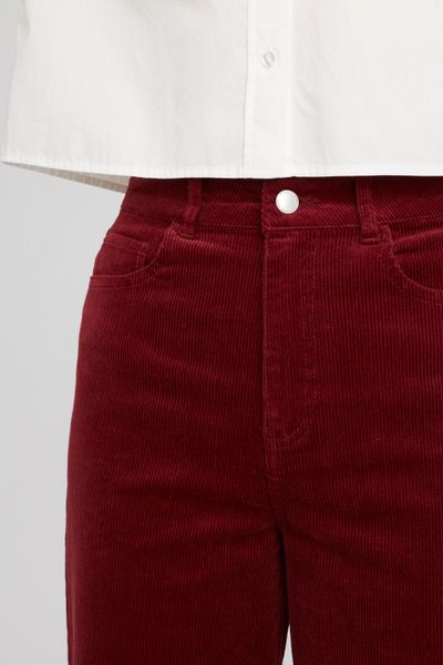 Pantalon wide leg en velours