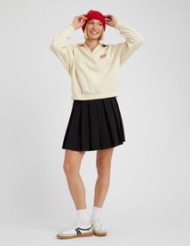 Sweat col polo brod&eacute;