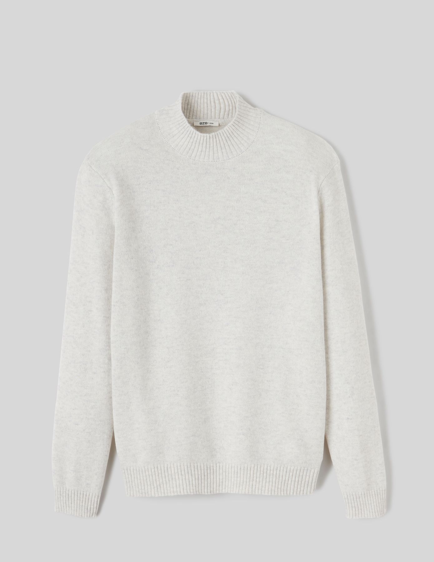Pull col montant laine