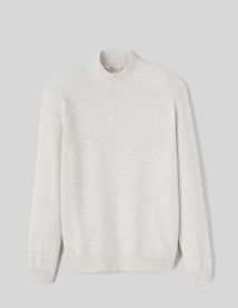 Pull col montant laine