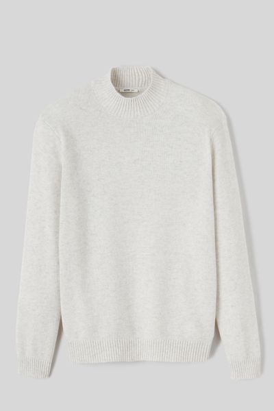 Pull col montant laine