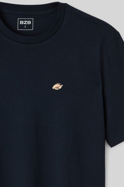 T-shirt broderie poitrine