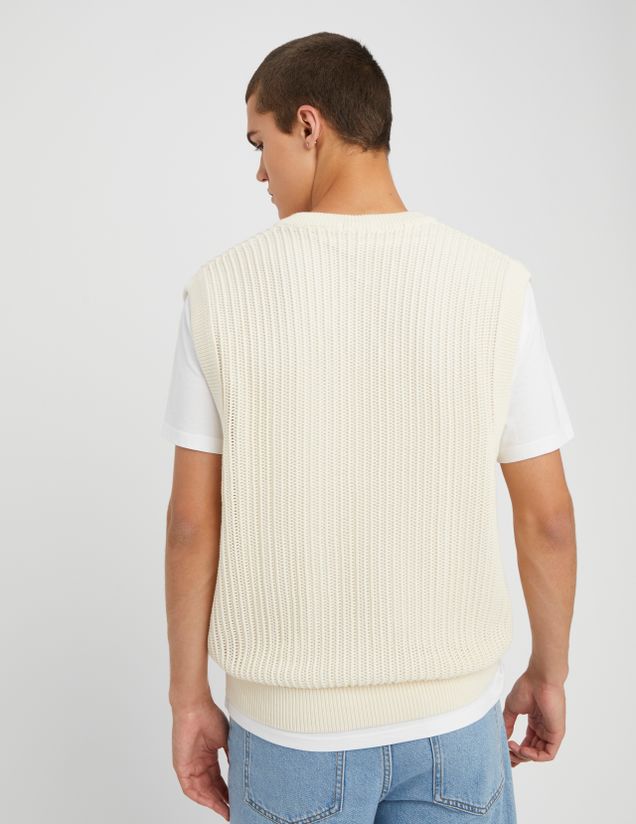 Pull uni sans manches