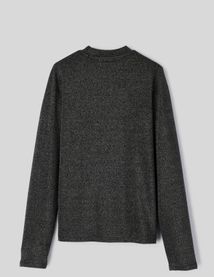 T-shirt col montant paillet&eacute;