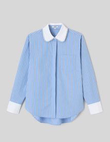 Chemise ray&eacute;e perles