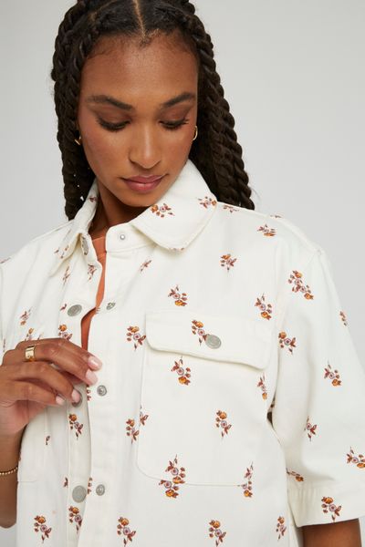 Veste manches courtes imprimée