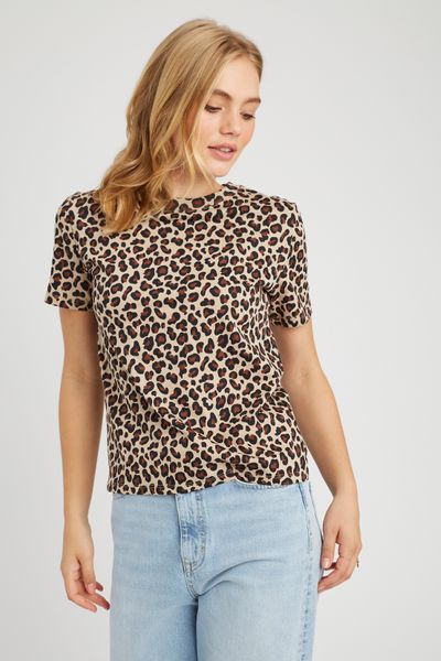 T-shirt imprim&eacute; l&eacute;opard