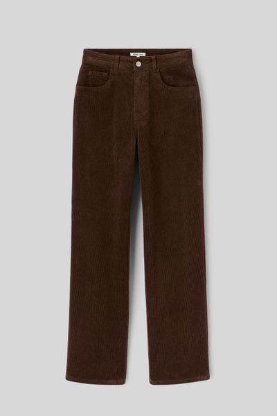 Pantalon straight velours