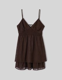 Robe courte &agrave; volants