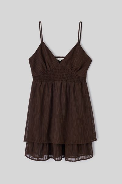 Robe courte &agrave; volants