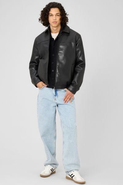 Blouson zipp&eacute; tissu enduit