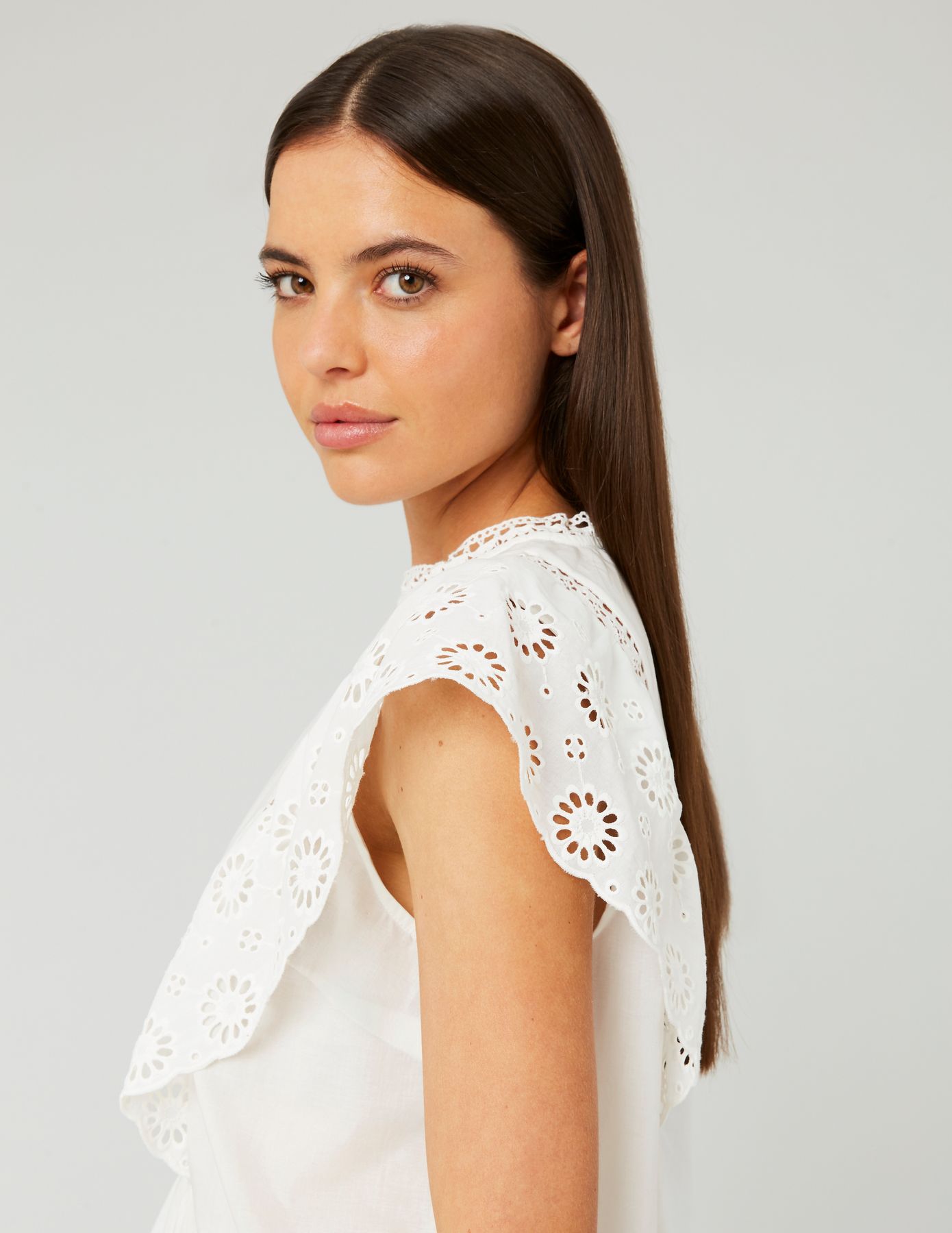 Blouse en broderie anglaise