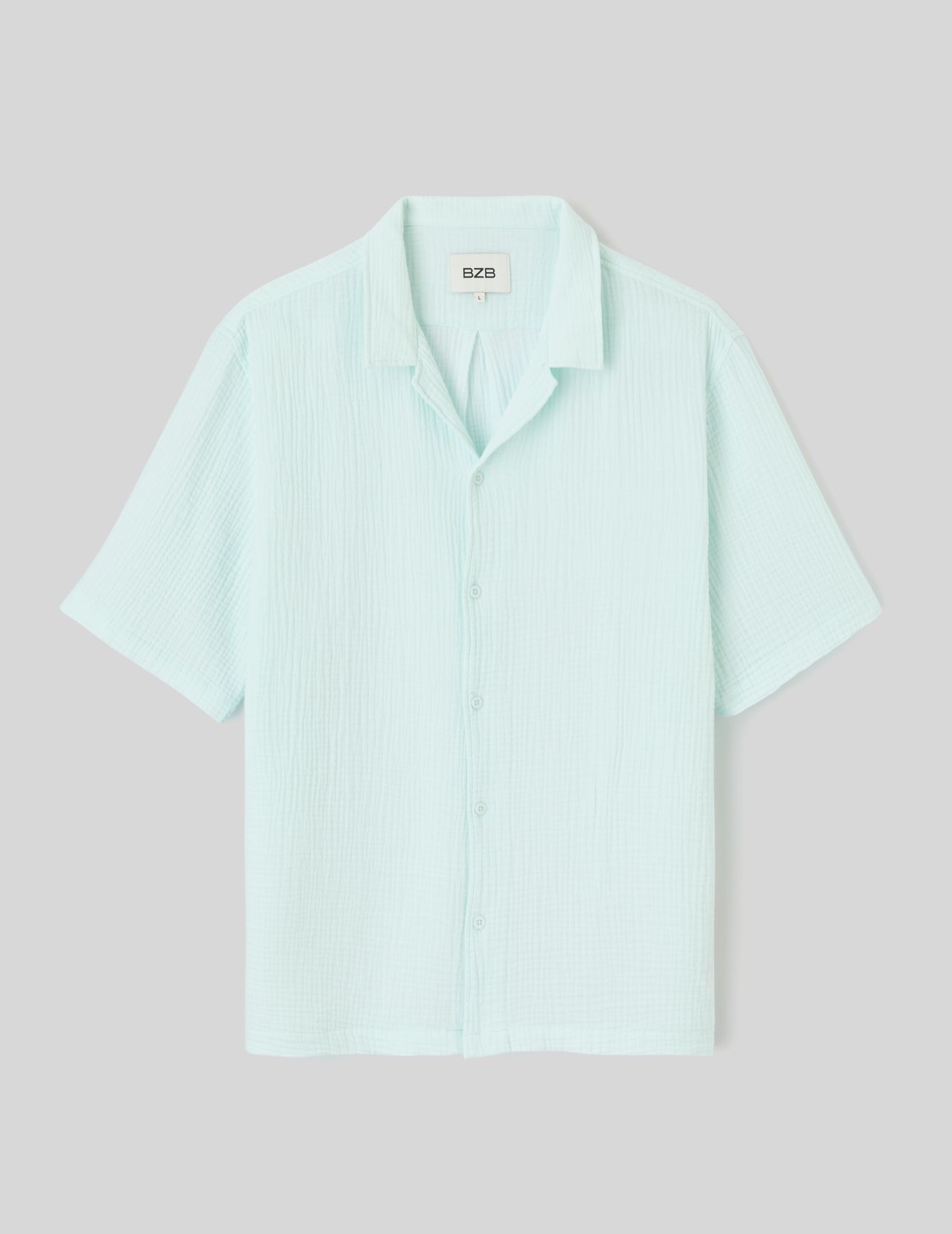 Chemise manches courtes gaze de coton