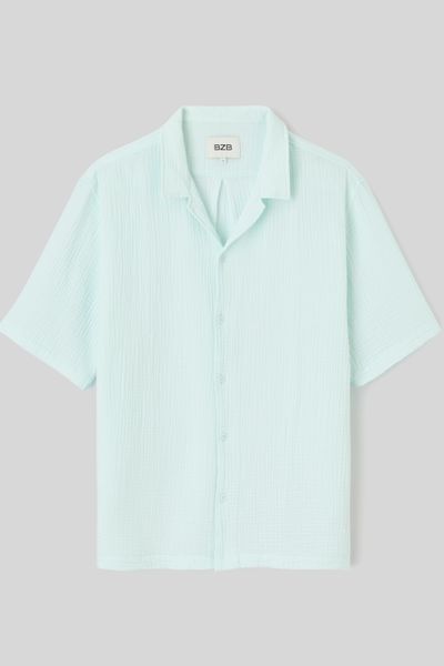 Chemise manches courtes gaze de coton