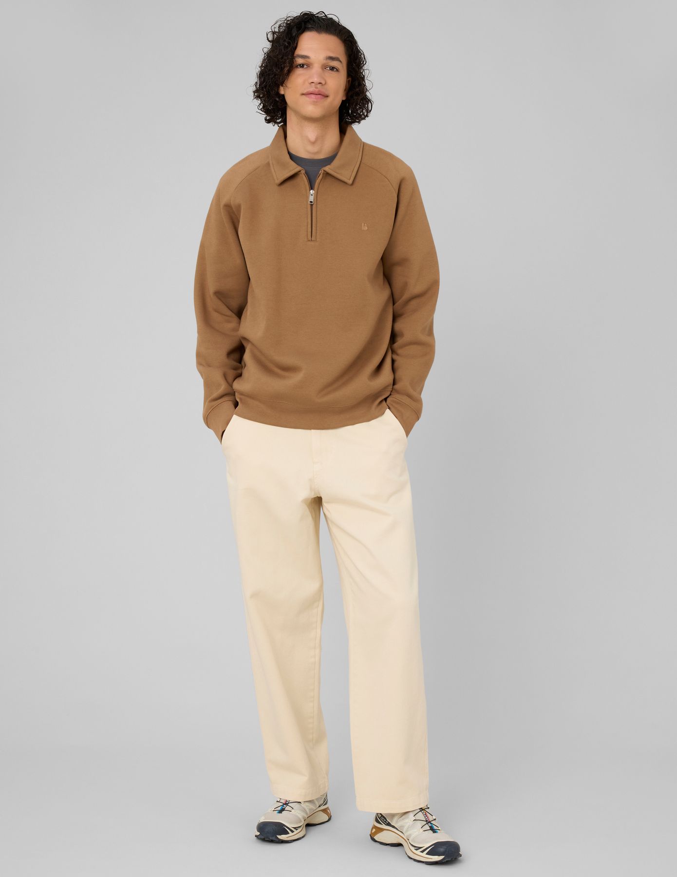 Sweat col polo zipp&eacute;