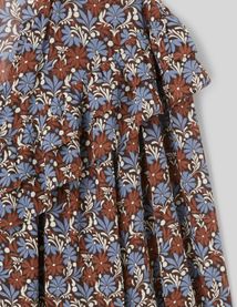 Blouse imprim&eacute;e volant&eacute;e