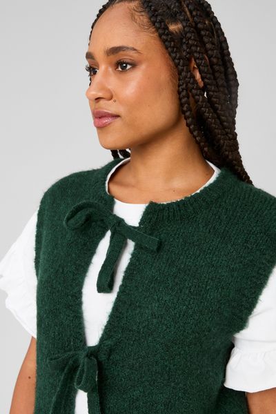 Gilet sans manche &agrave; n&oelig;uds
