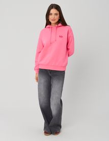 Sweat col capuche broderie poitrine