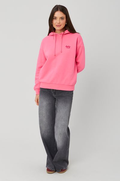 Sweat col capuche broderie poitrine