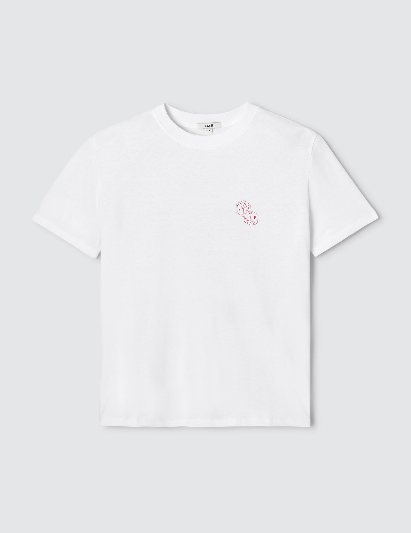 T-shirt St Valentin imprim&eacute; devant/dos