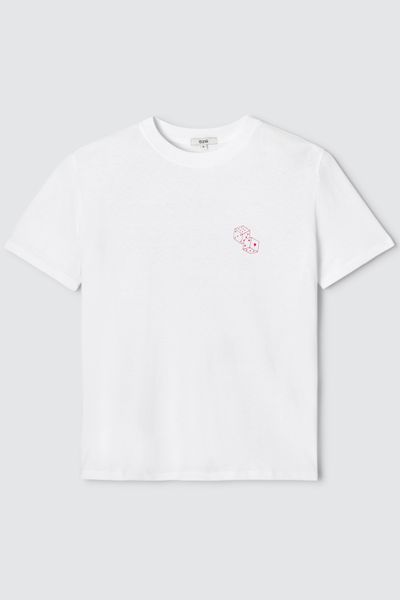 T-shirt St Valentin imprim&eacute; devant/dos