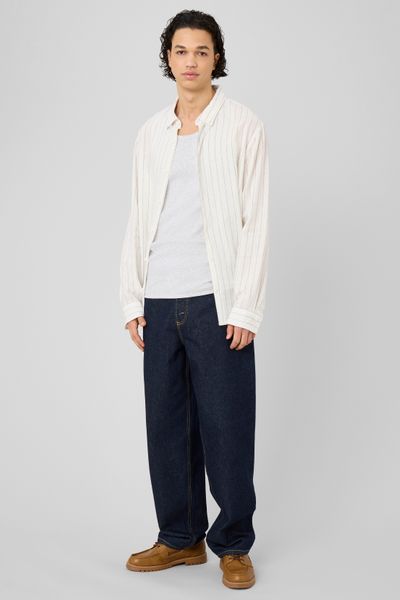 Chemise manches longues ray&eacute;e viscose lin