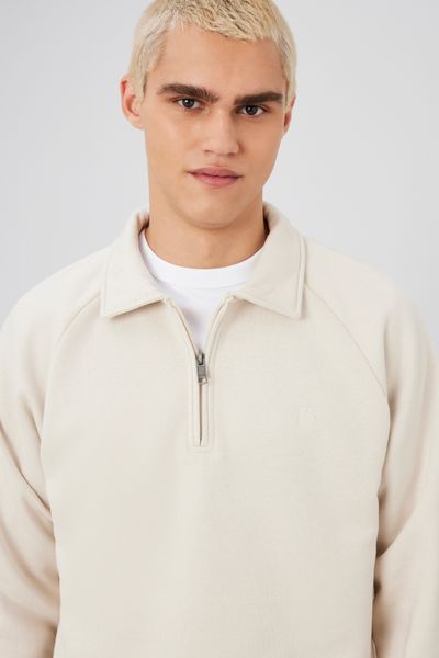 Sweat col polo zippé