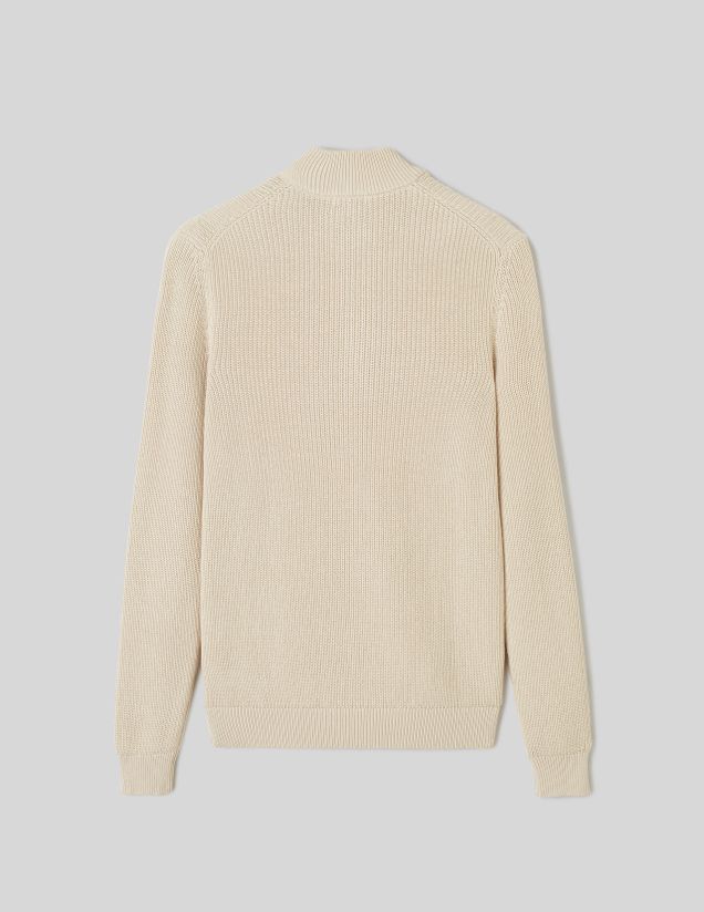 Pull avec col montant zippé