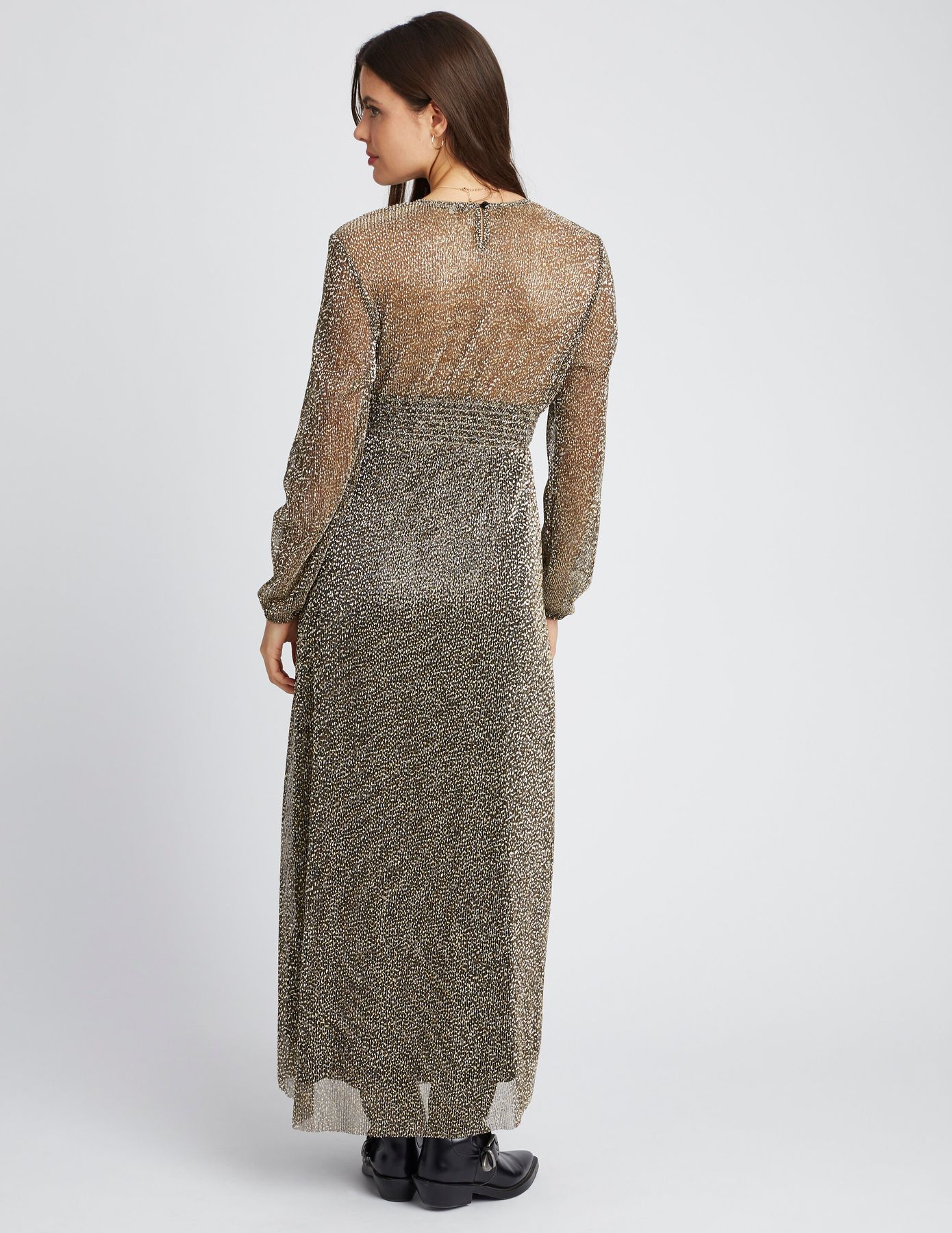 Robe longue pliss&eacute;e