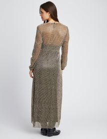 Robe longue pliss&eacute;e