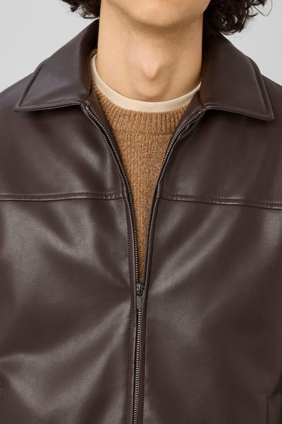 Blouson zipp&eacute; tissu enduit