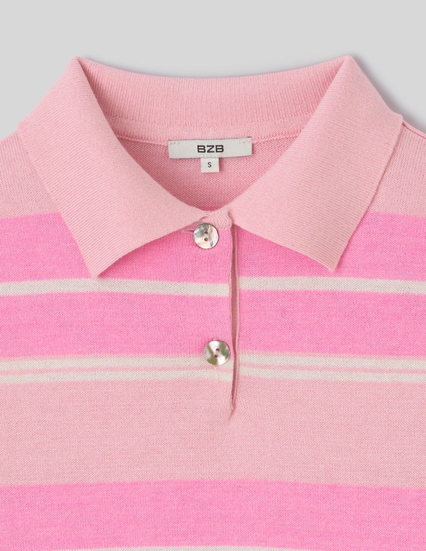 Polo ray&eacute; en maille