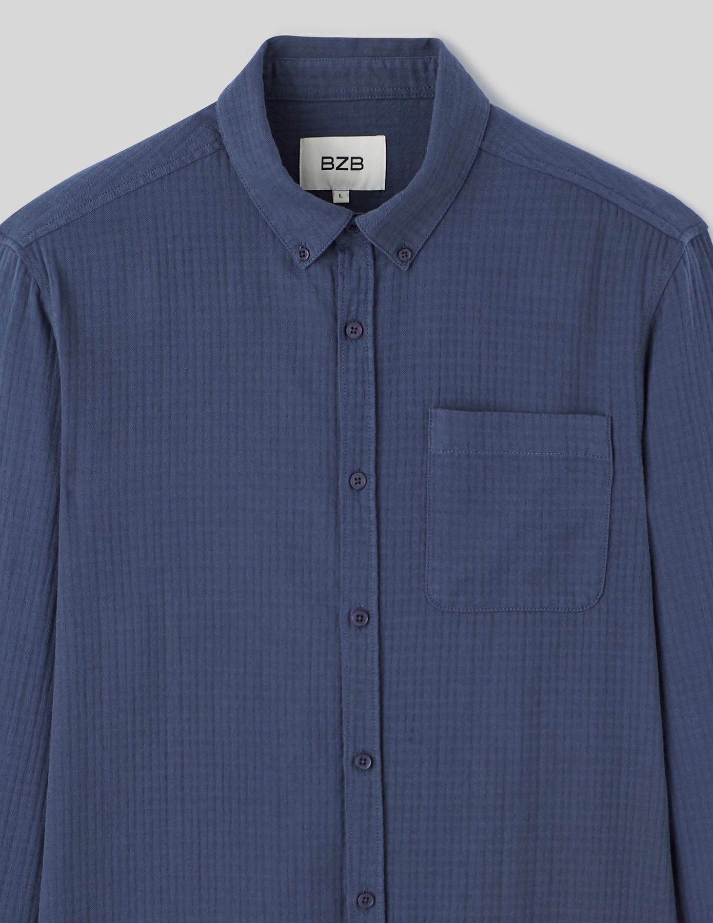Chemise texturée unie droite