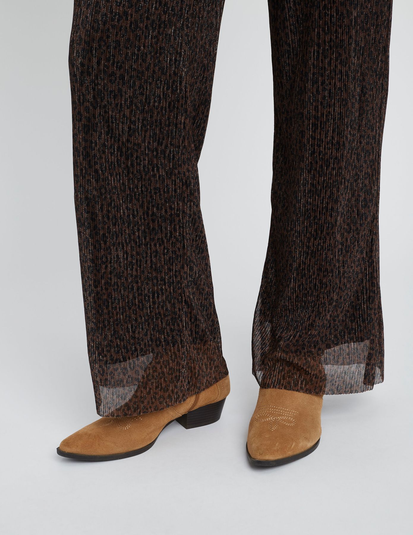 Pantalon plissé brillant