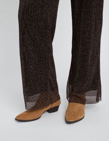 Pantalon plissé brillant