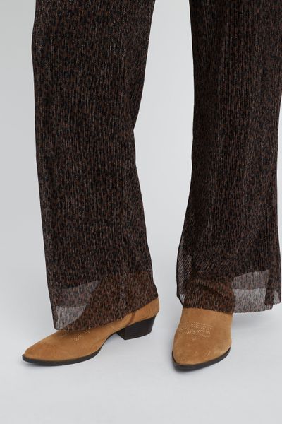 Pantalon plissé brillant
