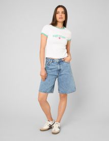 T-shirt &agrave; bords contrastants