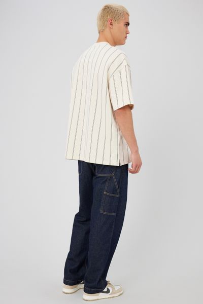 T-shirt broderie poitrine rayé