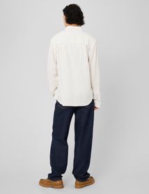 Chemise manches longues ray&eacute;e viscose lin