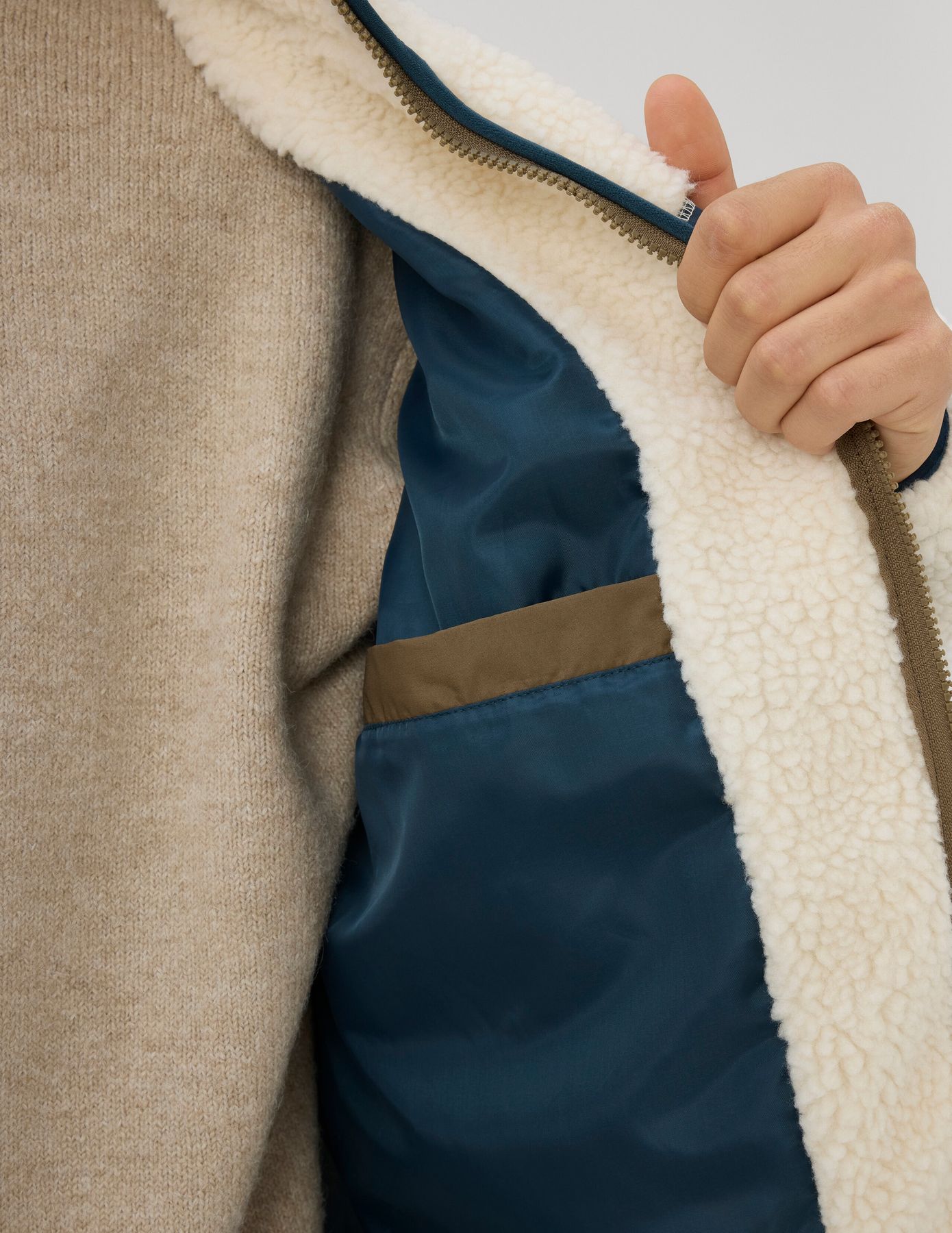 Veste sherpa zippée