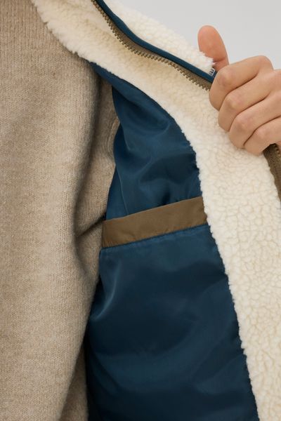 Veste sherpa zippée