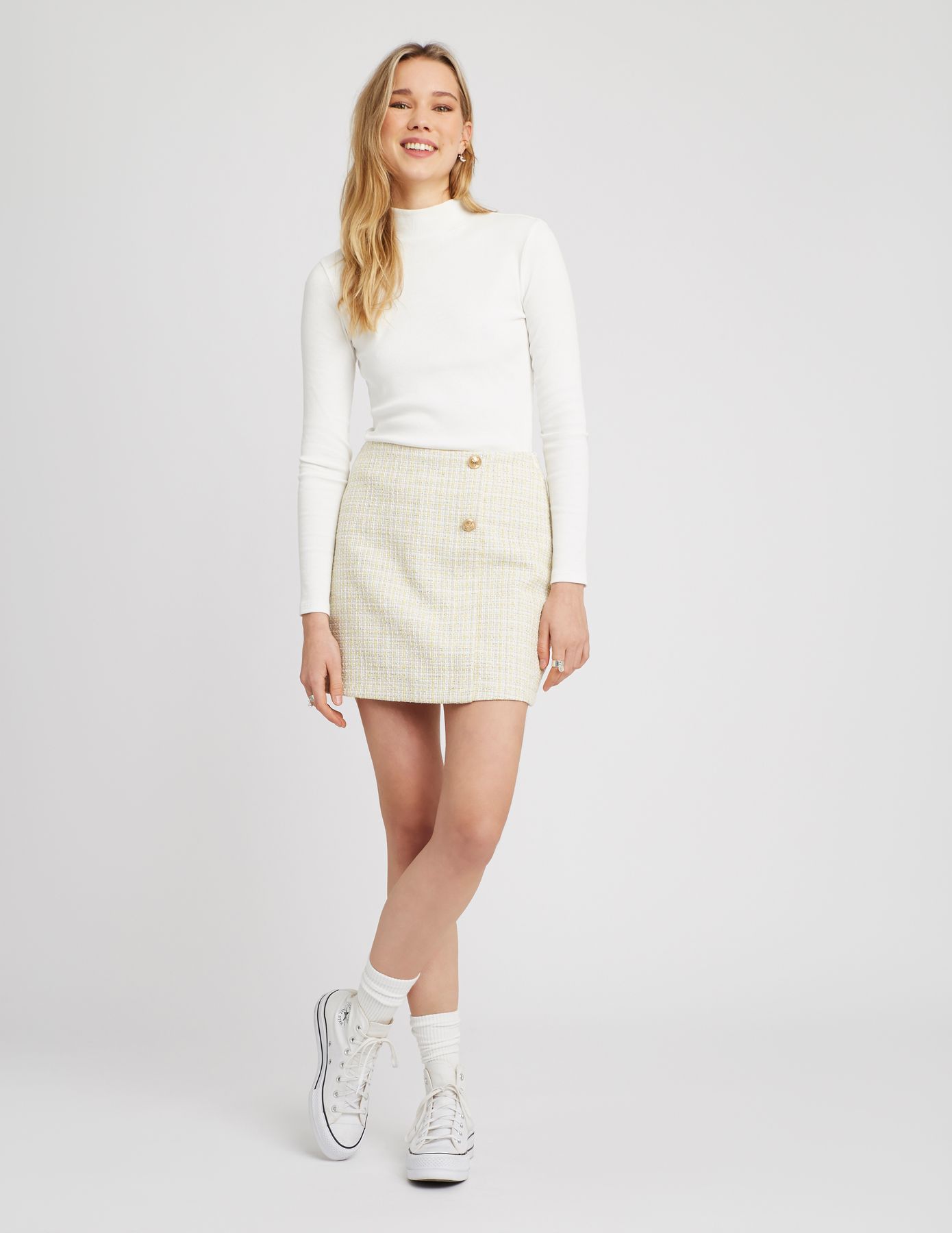 Jupe courte tweed