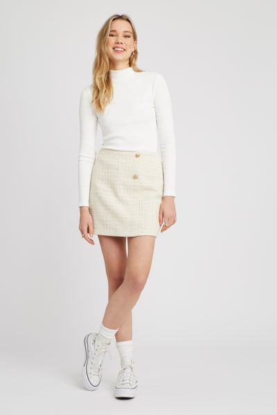 Jupe courte tweed