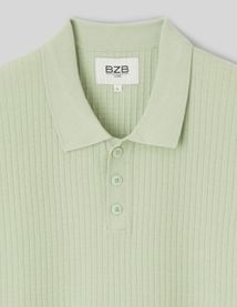 Polo maille c&ocirc;tel&eacute;e