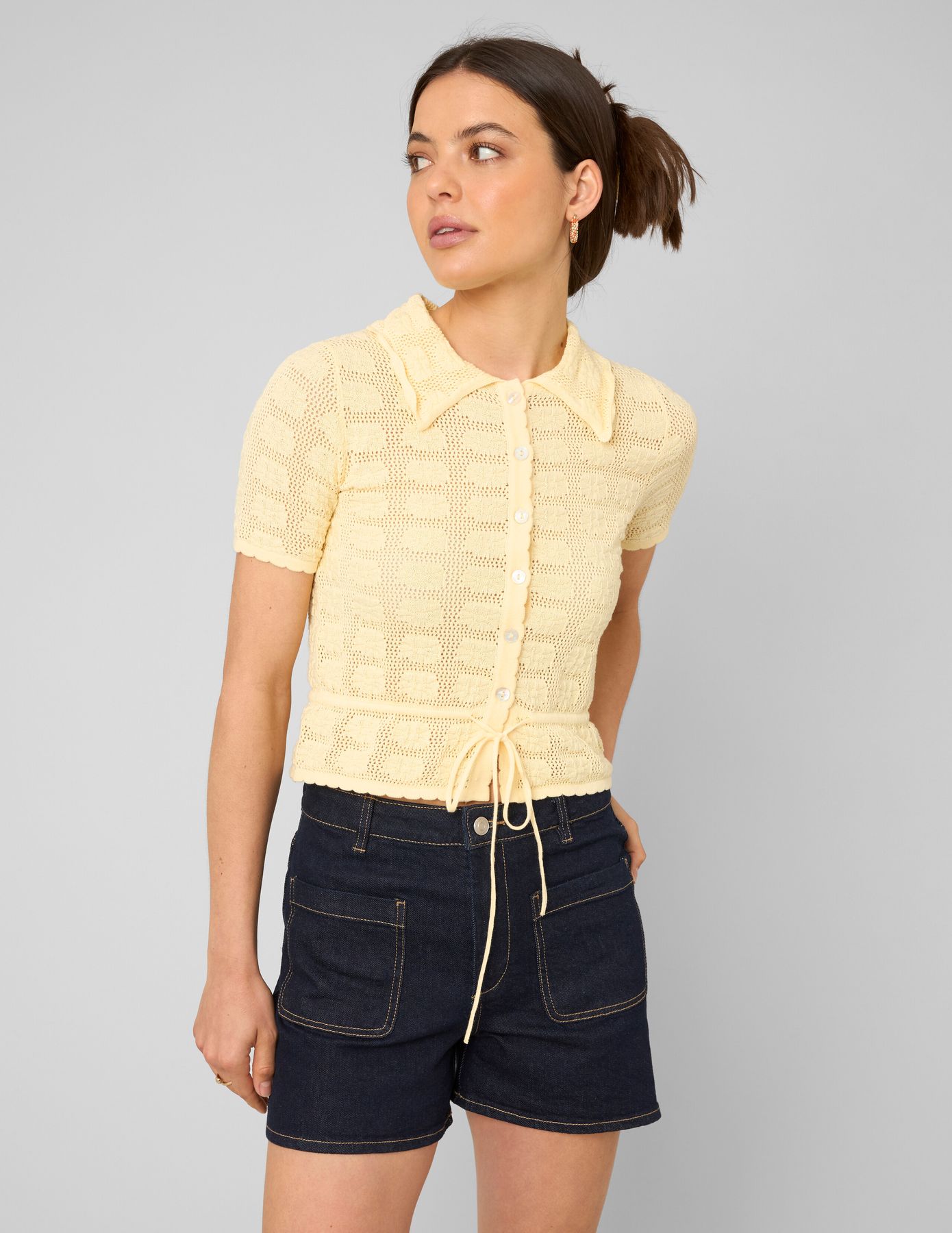 Gilet col polo en crochet