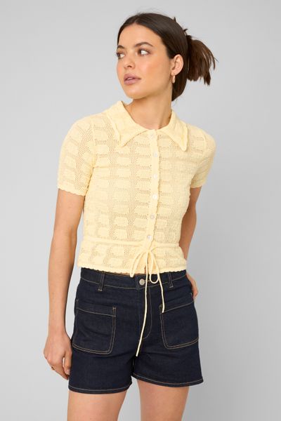 Gilet col polo en crochet