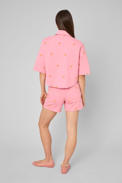 Veste en twill brod&eacute;e