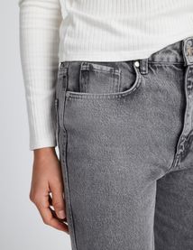Jean wide leg à revers