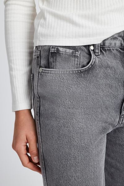 Jean wide leg à revers